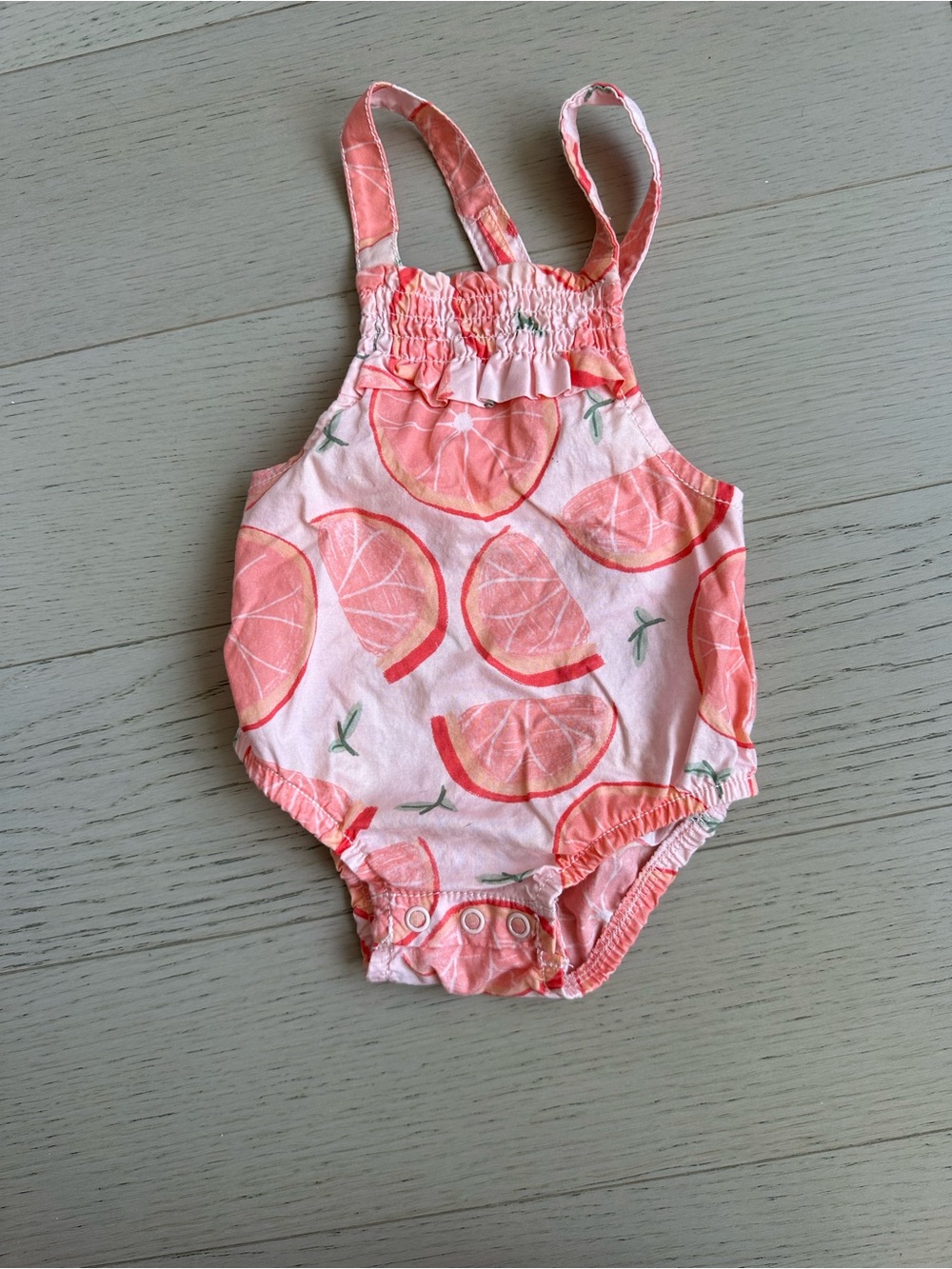 Carter's Pink & Coral Peach Print Infant Romper